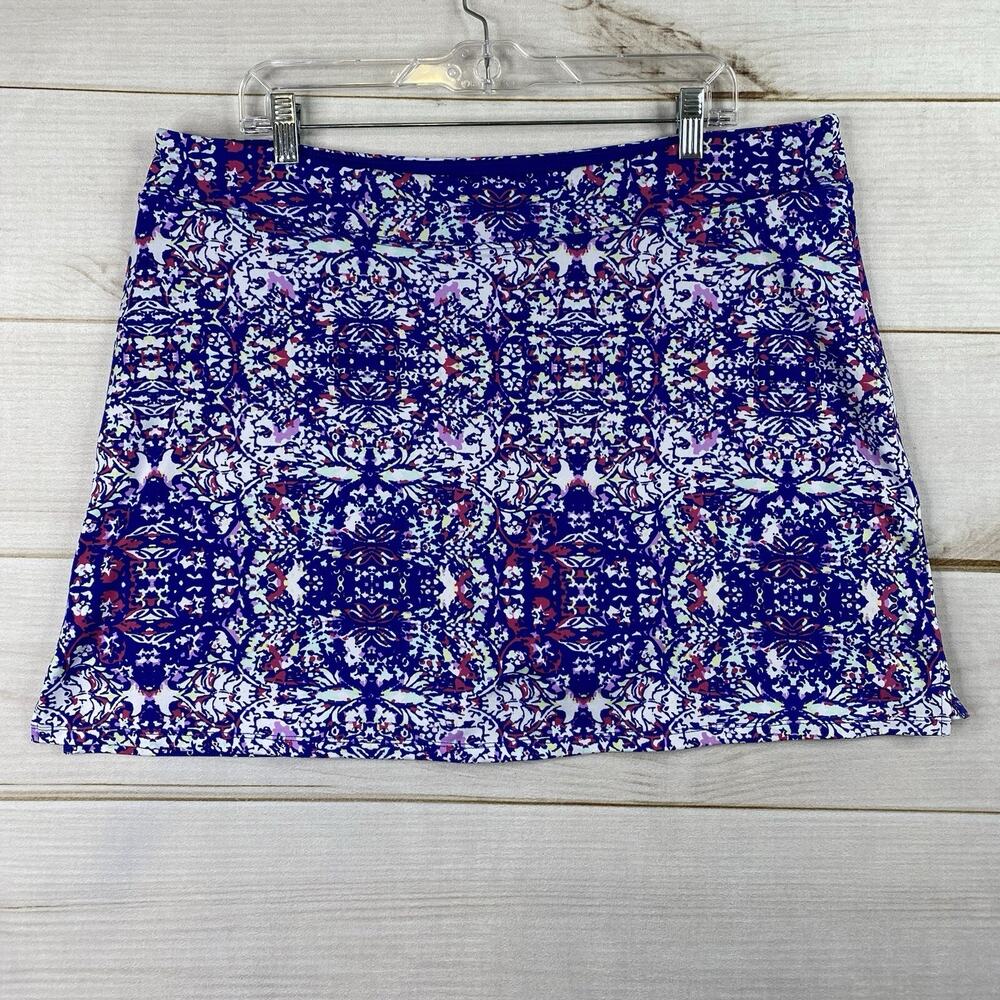 Tranquility by Colorado Clothing Skort Womens XXL Blue Printed Stretch Golf